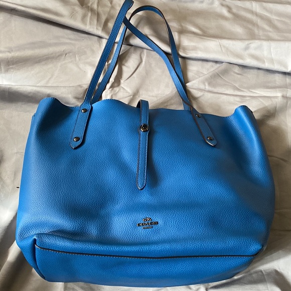 Coach Market Tote in Blue - Like New - Picture 8 of 10